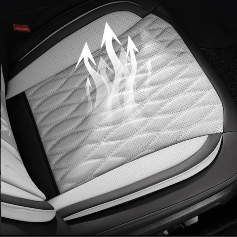 Funda de Asiento Universal Brutus en Cuero Legítimo con Airbag + REGALOS: Alfombra de Cuero y Funda para Volante